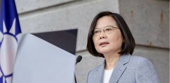 La pr/u00e9sidente ta/u00efwanaise Tsai Ing-wen le 20 mai 2020 /u00e0 Taipei. | Taiwan presidential office // AFP 