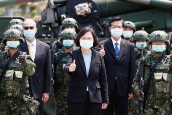 President Tsai Ing-wen of Taiwan at a military base this spring amid the coronavirus pandemic.Credit...Ritchie B. Tongo//EPA, via Shutterstock