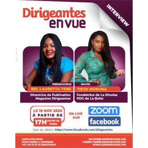 Interview exclusive Tysia MUKUNA,  Fondatrice de la Boîte, PDG  la Kinoise