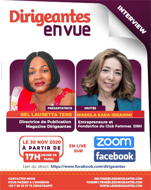 WASSILA kara Ibrahima, Entrepreneure et Fondatrice du Club des Femmes DRH, la dirigeante qui met l’Homme au centre de tout.