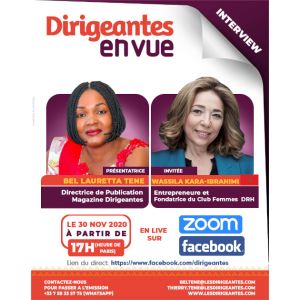 WASSILA kara Ibrahima, Entrepreneure et Fondatrice du Club des Femmes DRH, la dirigeante qui met l’Homme au centre de tout.