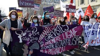 Manifestation à Paris le 8 mars, journée des droits des femmes. BERTRAND GUAY / AFP