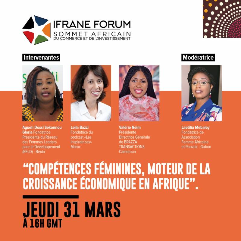 I-Afrika Salon organise ce Jeudi 31 Mars 2022, une rencontre sur le thème « Compétences féminines, moteur de la transformation économique en Afrique »