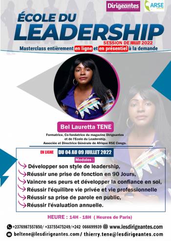 Ecole du leadership : session du 04 au 09 Juillet