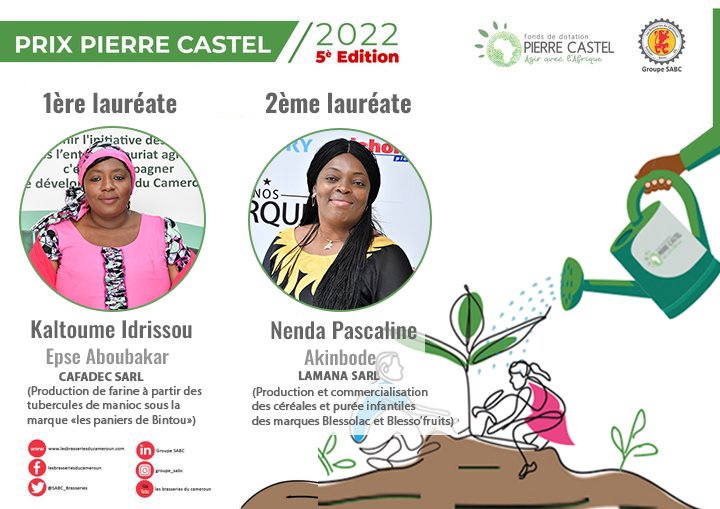 Cameroun : KALTOUME Idriss épouse ABOUBAKAR et Pascaline NENDA,  les deux  lauréates du prix « Pierre CASTEL ».