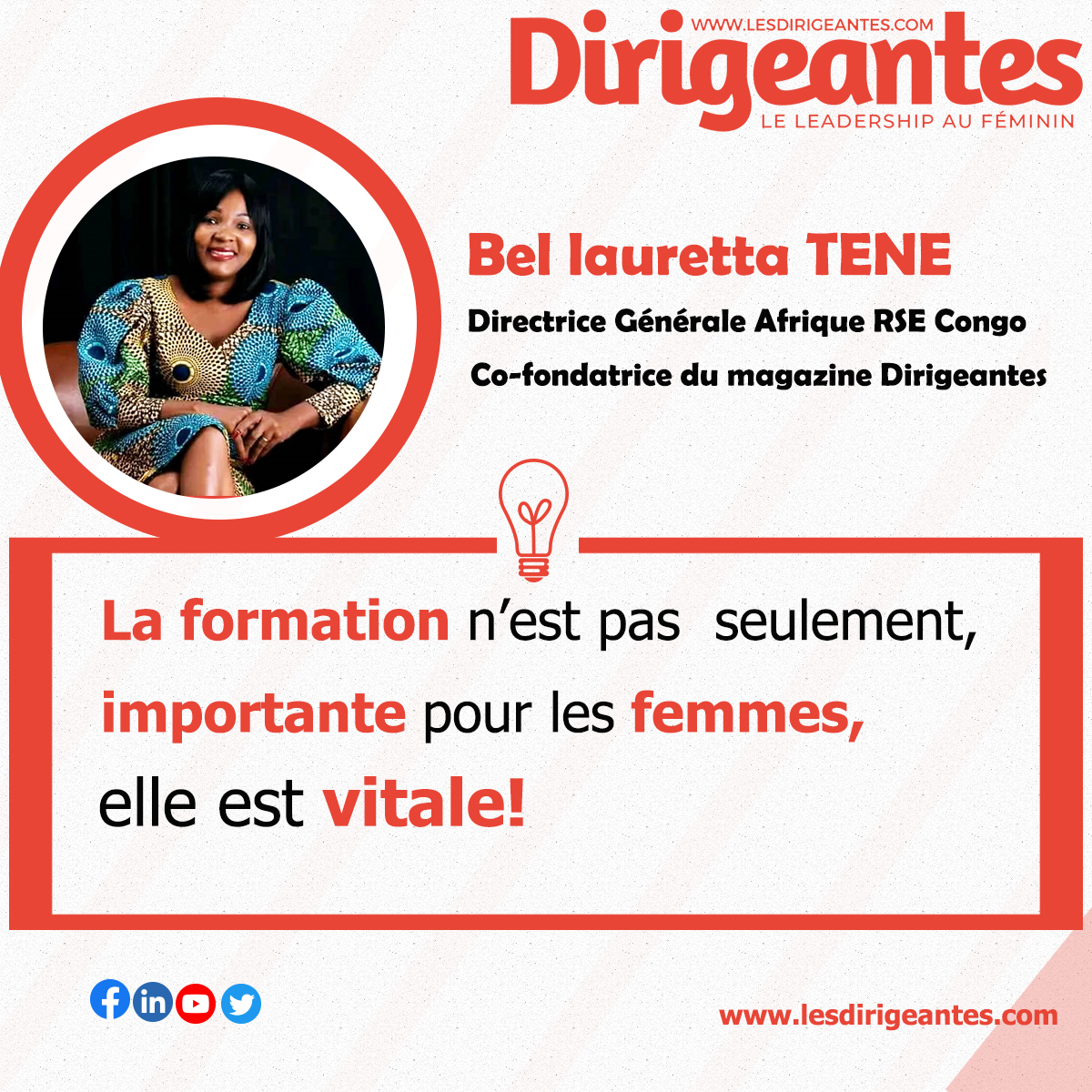  La formation n’est pas seulement importante pour les femmes, elle est vitale !