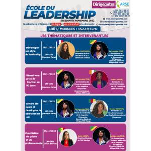 Ecole du leadership, session du 21 au 24 Novembre  