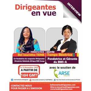 INTERVIEW : Béatrice TANGA, Experte en management et en développement du capital humain sera reçue ce Mardi 15 Novembre 2022 à l’émission Dirigeantes en vue