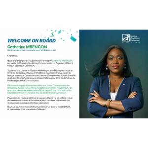 Catherine MBENGON nommée Directrice Marketing, Communication et Expérience Client de la Banque Atlantique Cameroun.