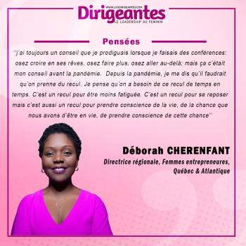 Déborah CHERENFANT, Directrice régionale, Femmes entrepreneures,Québec & Atlantique