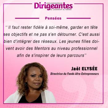 Jaël ELYSÉE, Directrice du Fonds Afro-Entrepreneurs