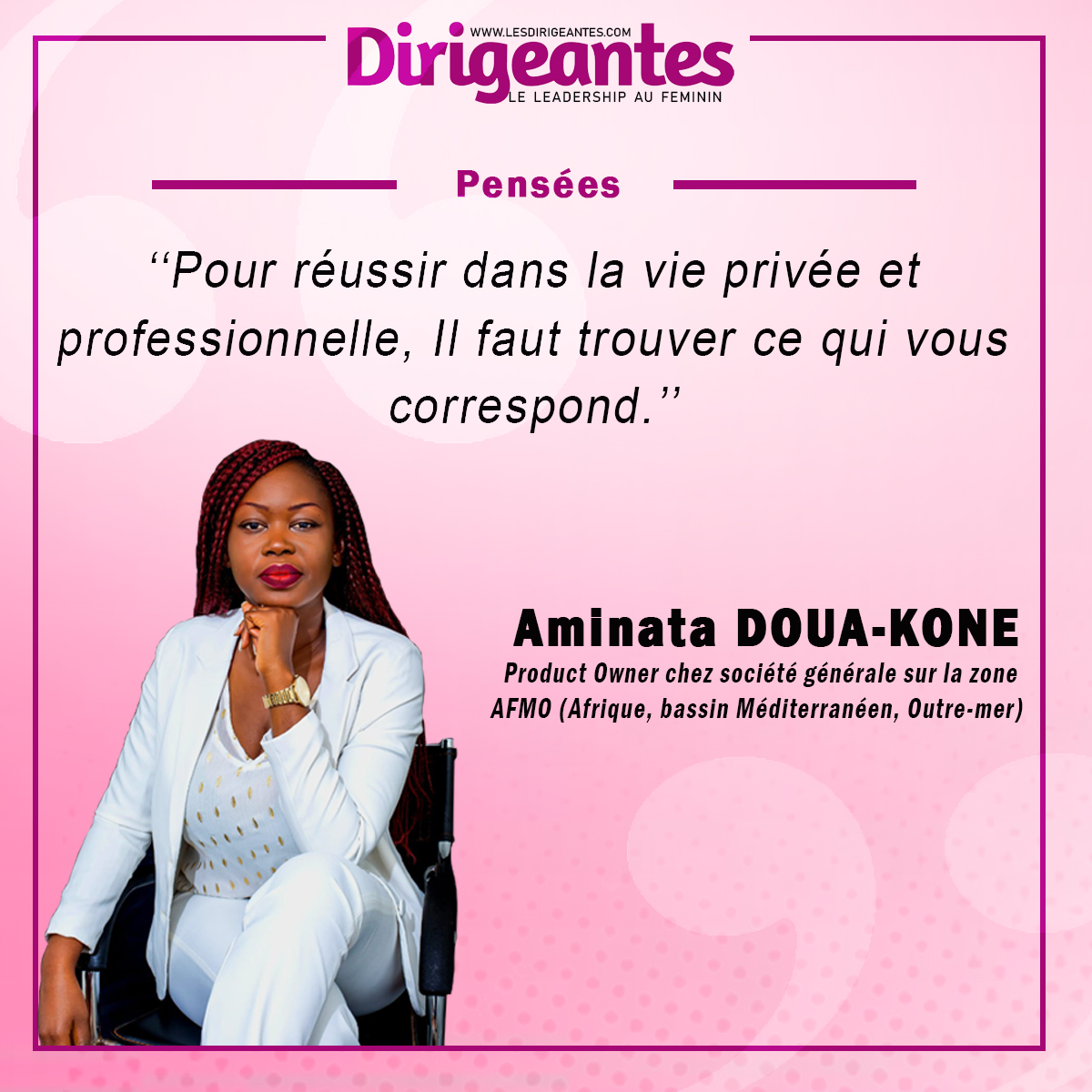  Aminata DOUA-KONE, Product Owner chez société générale sur la zone AFMO (Afrique, bassin Méditerranéen, Outre-mer)