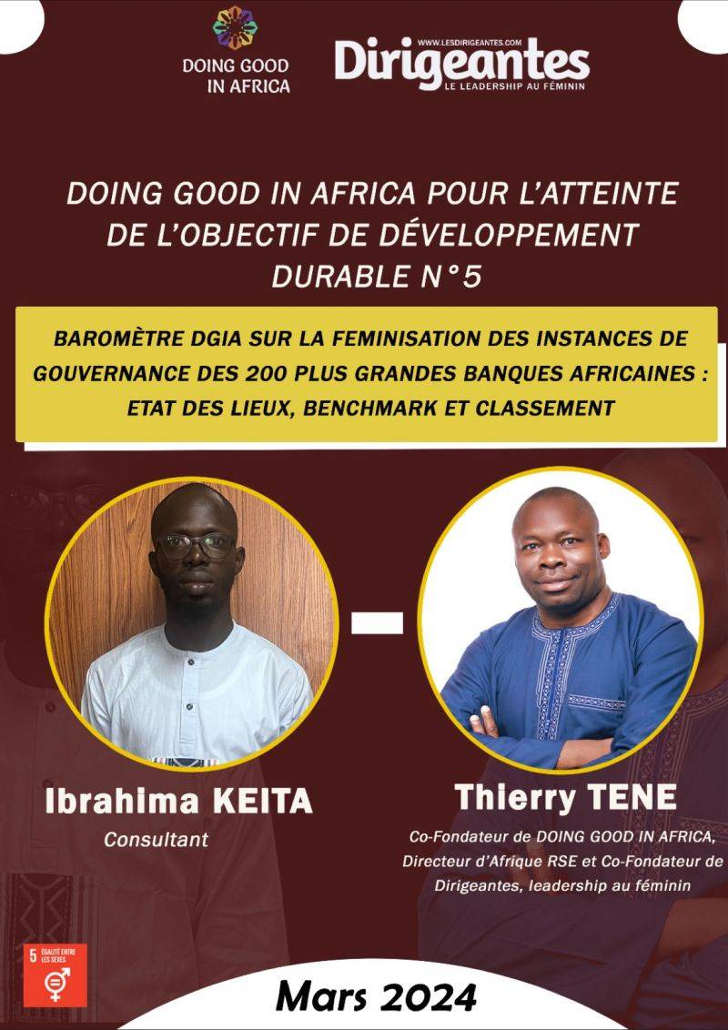 Baromètre DGIA sur la féminisation des instances de gouvernance des 200 plus grandes banques africaines : État des lieux, benchmark et classement