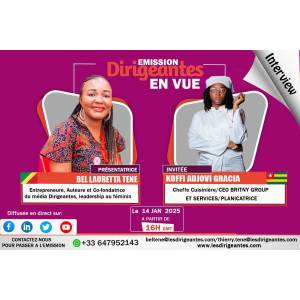 Interview de Gracia KOFFI ADJOVI, CEO BRITNY GROUP ET SERVICES, Planificatrice, Cheffe Cuisinière, Togo