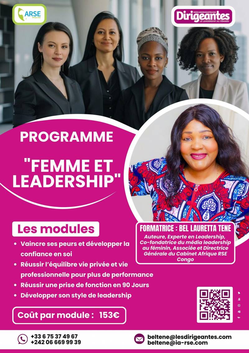 FORMATION EN LEADERSHIP DU  22 au 25 AVRIL EN LIGNE SUR ZOOM