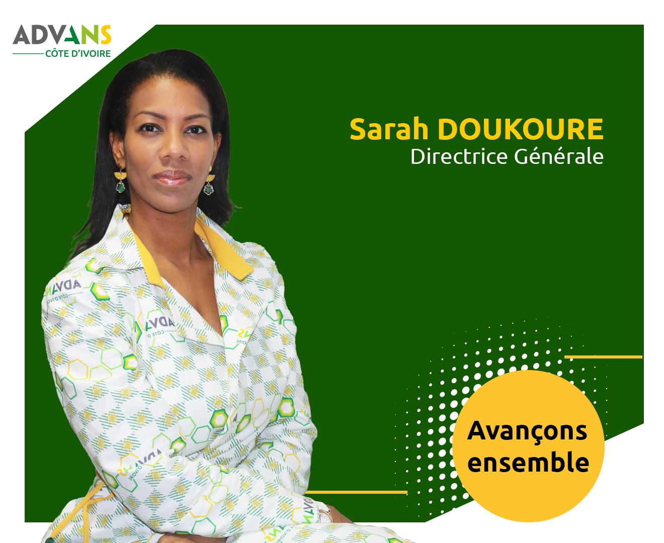 Sarah DOUKOURE, nouvelle Directrice Générale d’Advans Côte d’Ivoire
