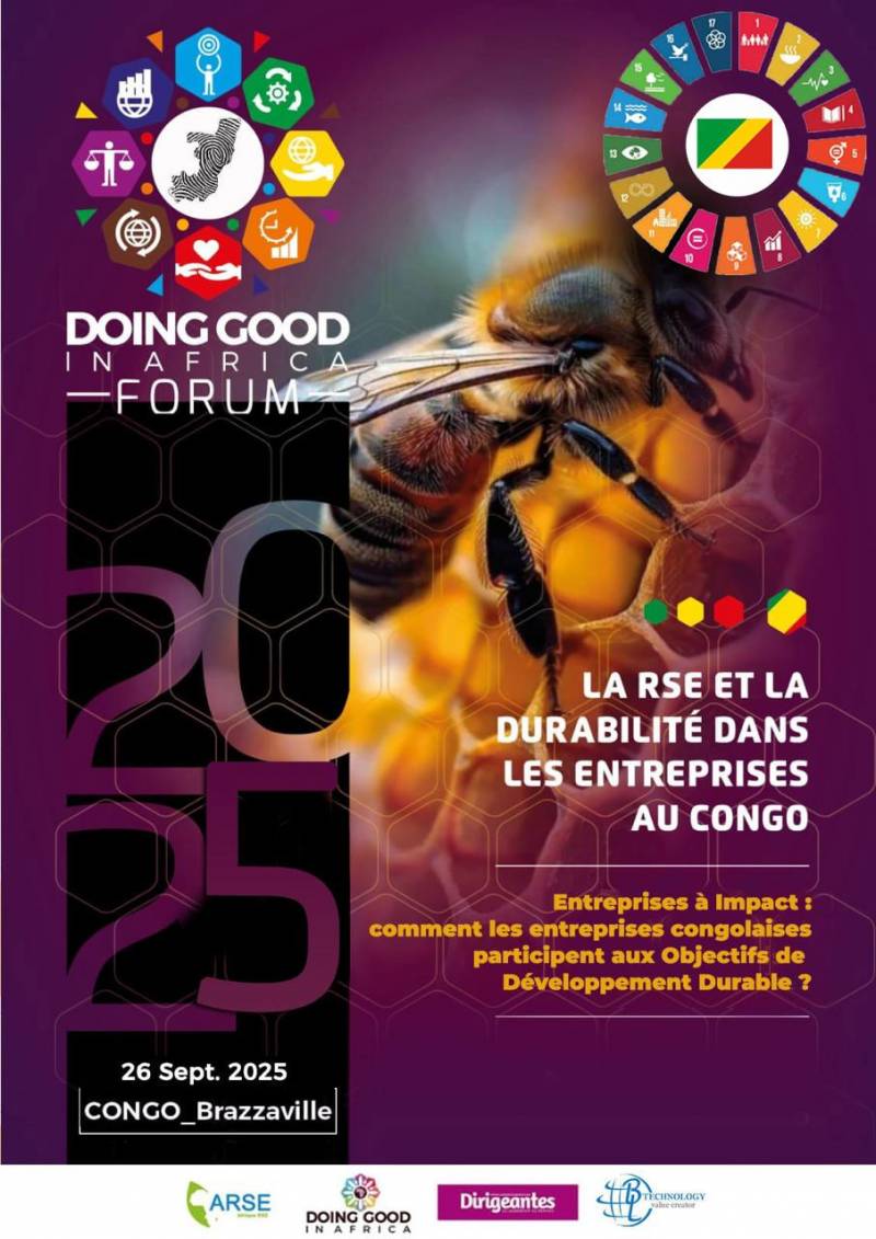 Congo Brazzaville :  deuxième édition du forum DOING GOOD IN AFRICA (DGIA), le 26 septembre 2025, sur le thème « Entreprises à impact : contribution des entreprises congolaises aux Objectifs de Développement Durable : Focus sur les ODD 3, 7 et 13 ».