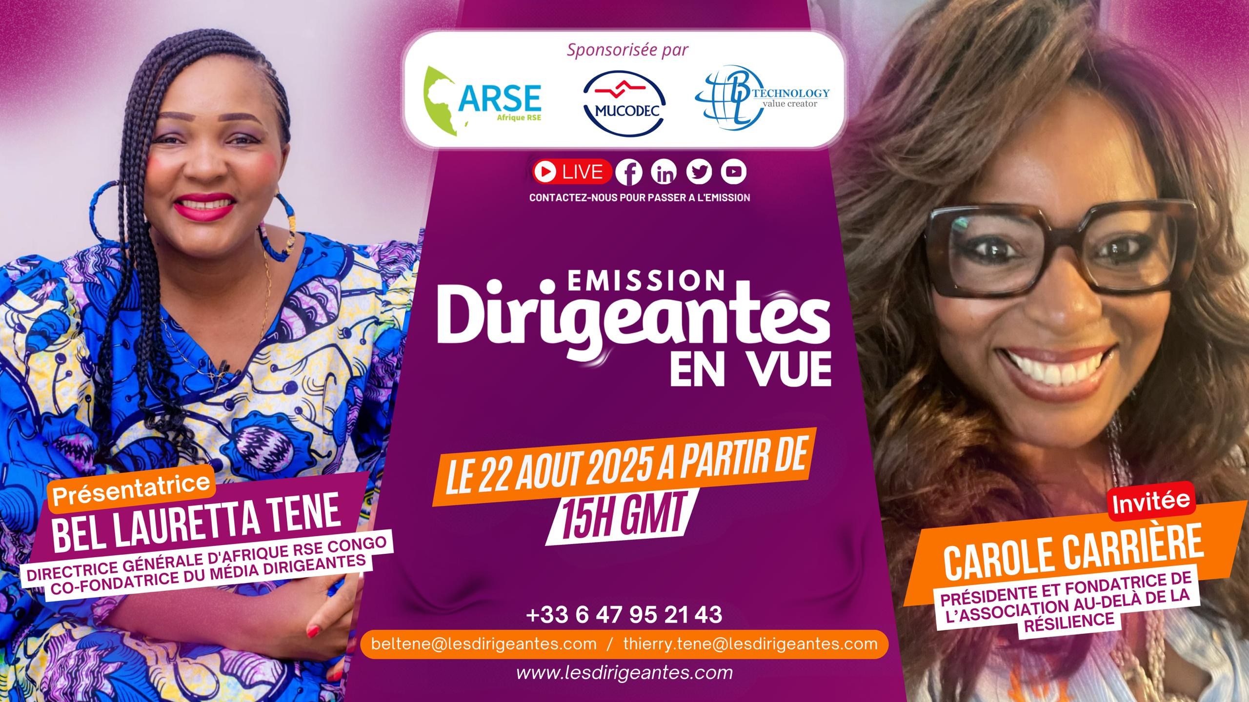 Carole CARRIERE, Praticienne en médecine alternative, Présidente et Fondatrice de l’association AU-DELÀ DE LA RÉSILIENCE, Présidente de la société A VOTRE IMAGE.