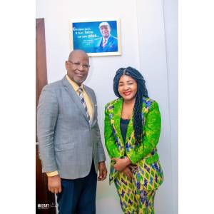 Congo Brazzaville : échanges très intéressants entre Madame Bel Lauretta TENE, Associée Directrice Générale du Cabinet Afrique RSE Congo et Monsieur Félix MOUKO, Directeur Général de la Caisse d’Assurance Maladie Universelle (CAMU).