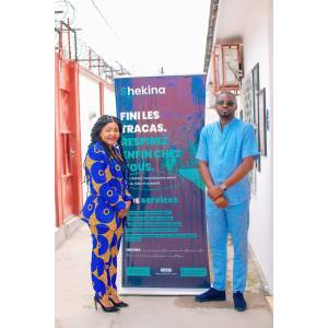 Congo Brazzaville : rencontre de Madame Bel Lauretta TENE, Associée Directrice Générale du Cabinet Afrique RSE Congo, Patronne du média Dirigeantes, leadership au féminin  et Monsieur LARISS, Co-fondateur de  Shekinah Bopeto.