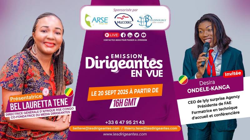 Interview de  Désira ONDELE KANGA, CEO de Lyly Surprise Agency, Présidente de l'Association “Femme Active et Engagée (FAE)”.