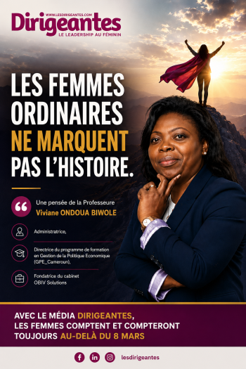 Professeure Viviane ONDOA BIWOLE, Administratrice, Directrice du programme de formation en Gestion de la Politique Economique (GPE_Cameroun), Fondatrice du cabinet OBIV Solutions