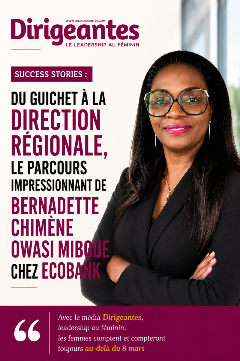 SUCCESS STORIES : DU GUICHET À LA DIRECTION RÉGIONALE, LE PARCOURS IMPRESSIONNANT DE BERNADETTE CHIMÈNE OWASI MIBOUE CHEZ ECOBANK