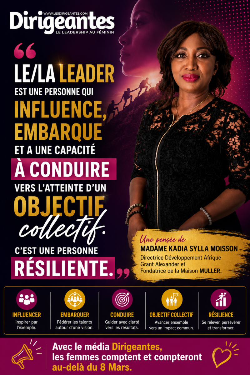 Kadia MOISSON, Directrice Développement Afrique Grant Alexander et Fondatrice de la Maison MULLER. 