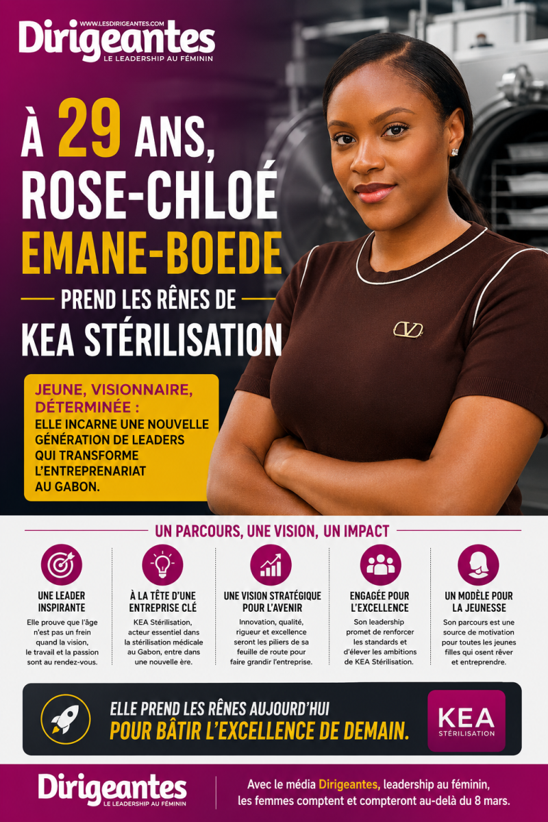 GABON : À 29 ANS, ROSE-CHLOÉ EMANE-BOEDE PREND LES RÊNES DE KEA STÉRILISATION