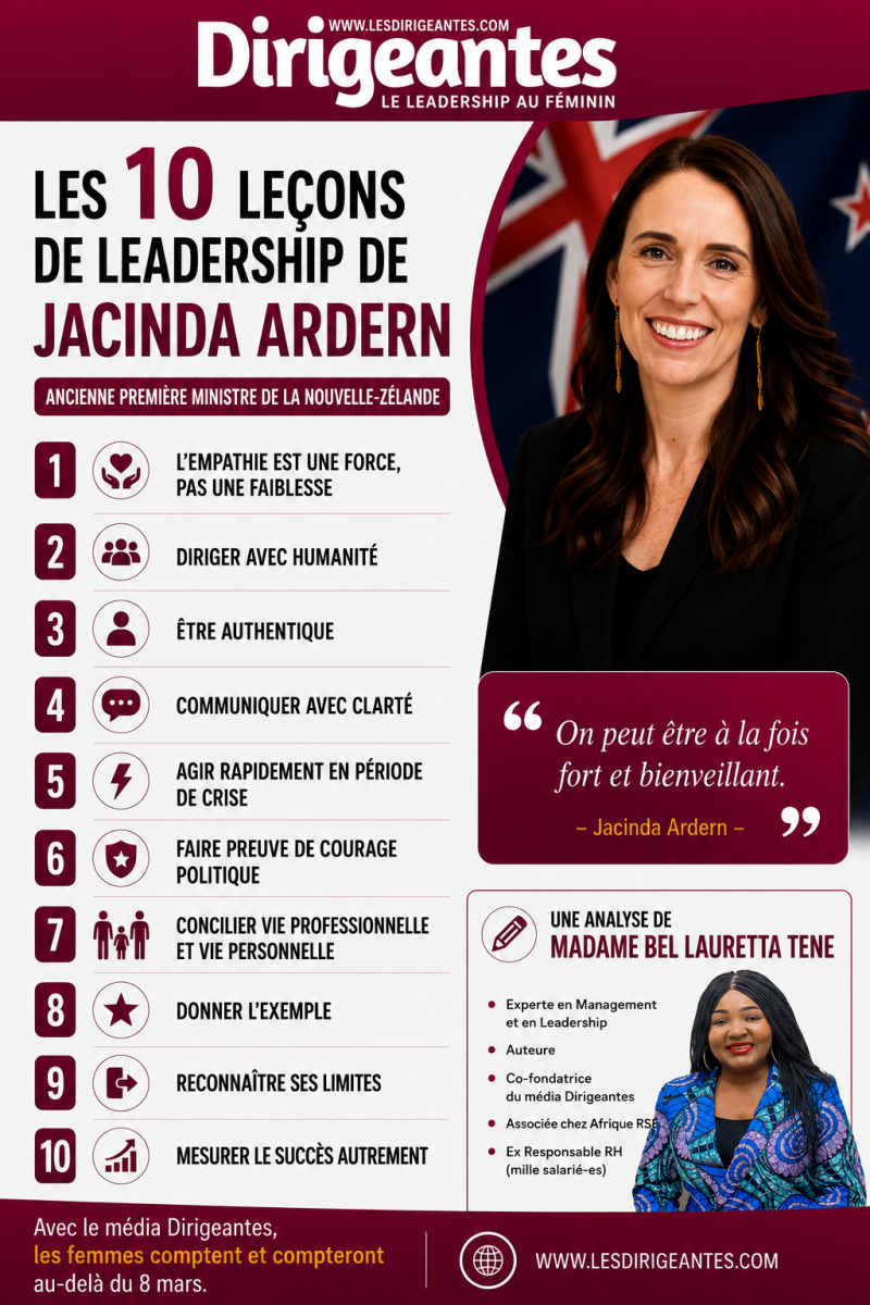 LES 10 LEÇONS DE LEADERSHIP DE JACINDA ARDERN, Ancienne Première ministre de la Nouvelle-Zélande.