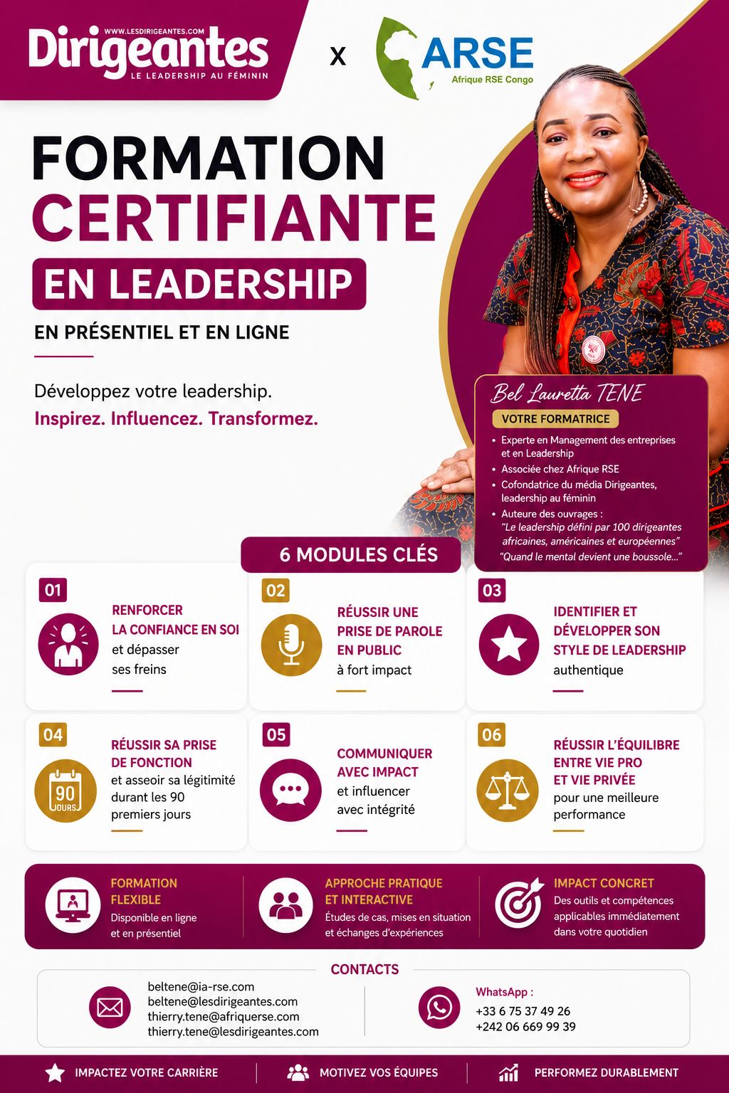  FORMATION CERTIFIANTE EN LEADERSHIP ( PRESENTIEL ET EN LIGNE)