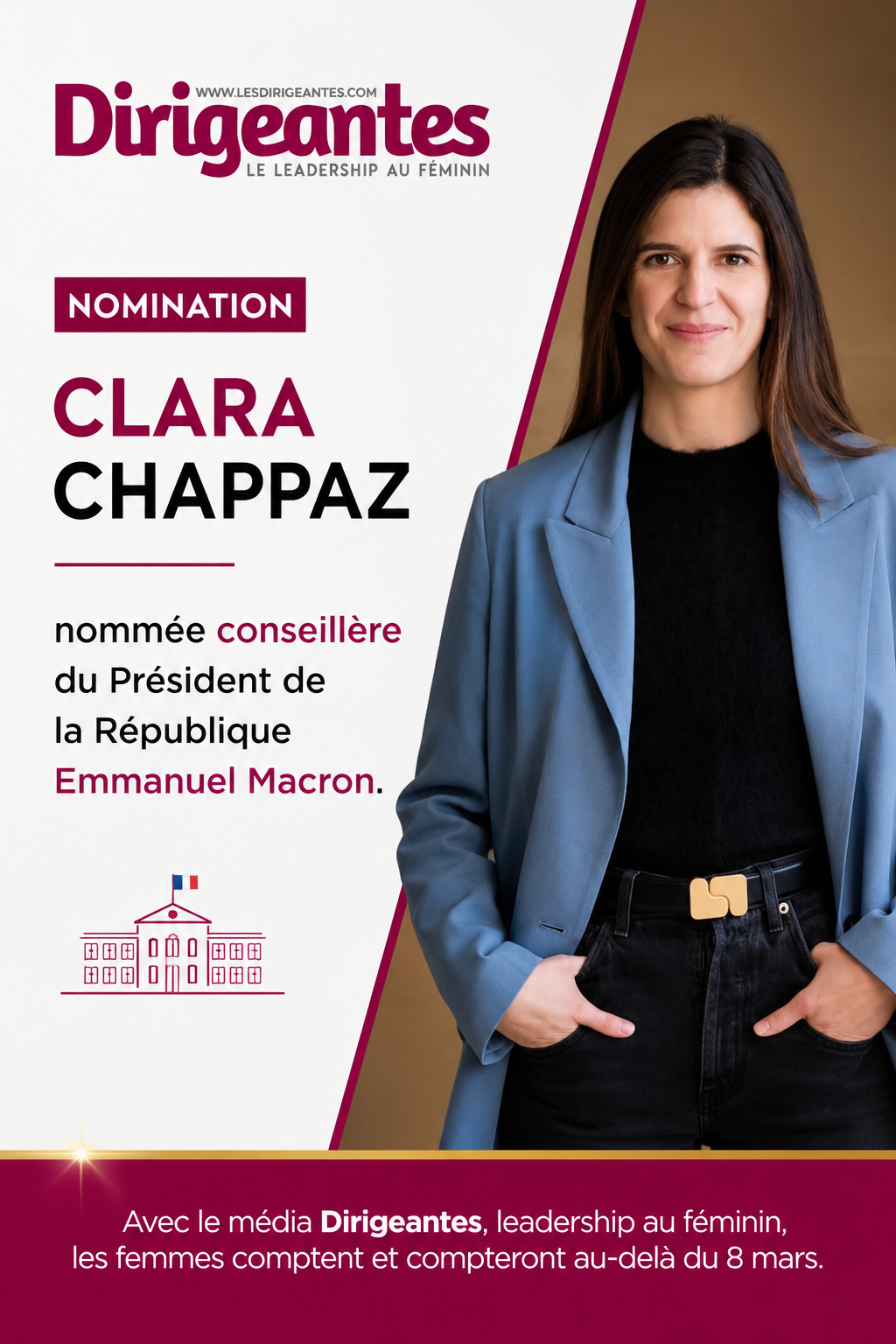 NOMINATION : Clara CHAPPAZ nommée conseillère du Président de la République Emmanuel Macron