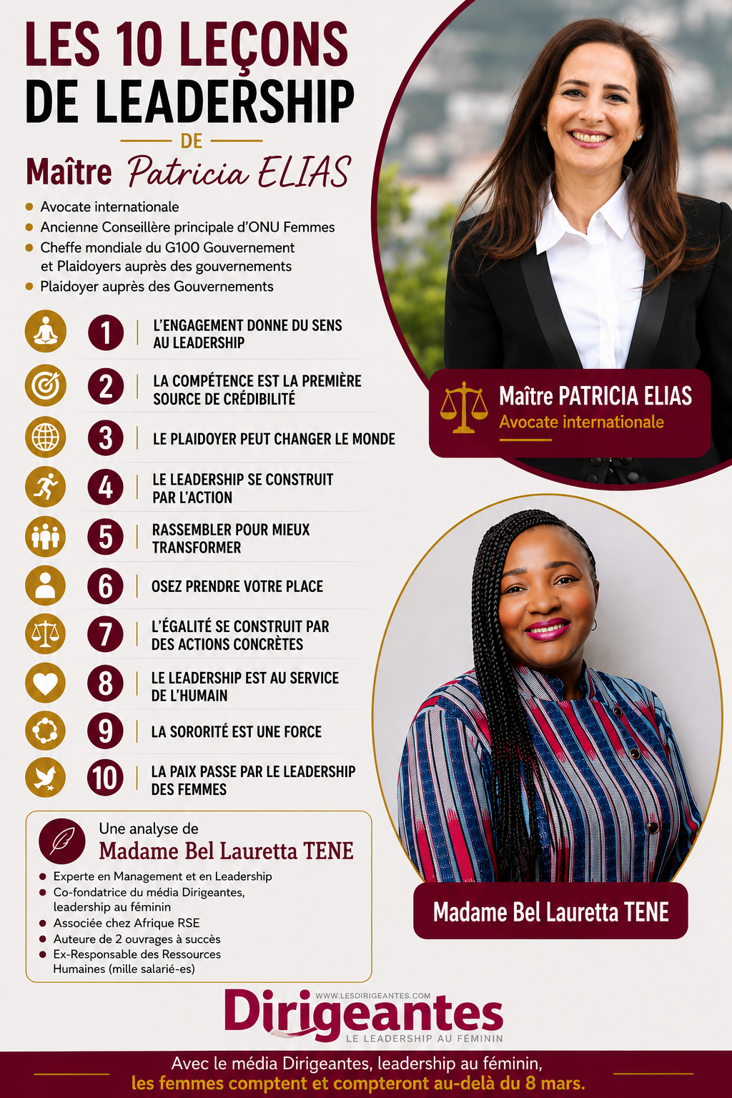 LES 10 LEÇONS DE LEADERSHIP INSPIREES DU PARCOURS DE MAÎTRE PATRICIA ELIAS