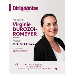 Madame Virginie DUROZOI-ROMEYER rejoint PRAESTA France : un nouveau chapitre au service des dirigeants