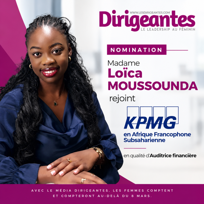 NOMINATION : Madame Loïca MOUSSOUNDA rejoint KPMG en Afrique Francophone Subsaharienne