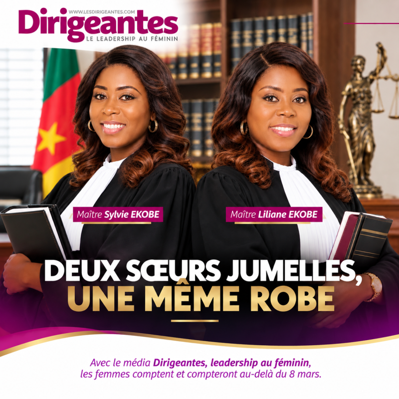 CAMEROUN | DEUX SŒURS JUMELLES, UNE MÊME ROBE, UNE MÊME VOCATION : MAÎTRE SYLVIE EKOBE ET MAÎTRE LILIANE EKOBE RÉUNIES AU BARREAU !